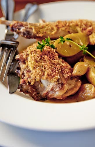 Rabbit with Mustard Crust